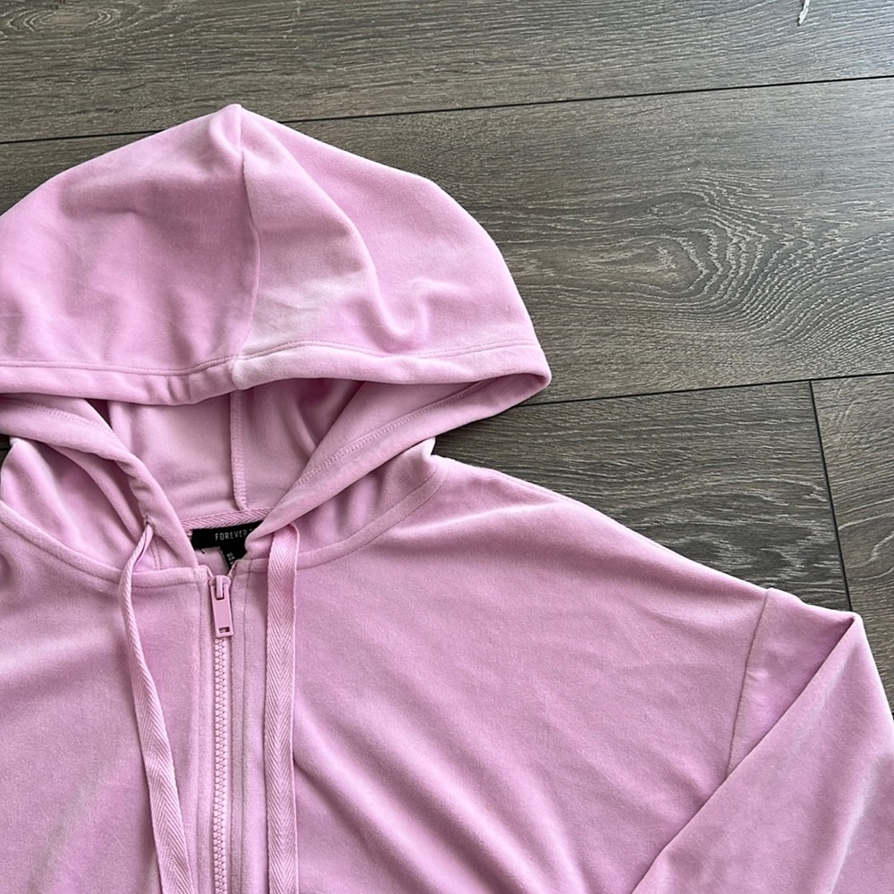 Cropped Velour Sweater